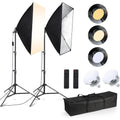 SH 2Pcs 50x70cm Photo Studio Kit With Softbox LED Bulbs Light Tripod for YouTube, Tiktok, Studio Portraits, Photography