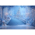 Ice Castle Girls Princess Birthday Party Decor Photography Backdrop Blue Curtains Photozone Background Photo Studio Shoots Props