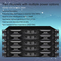 Professional Digital Power Amplifier 4x1800W Class D Audio DJ Pre-Subwoofer Amp 2/4 Channel Line Array Speaker Sound Amplifier