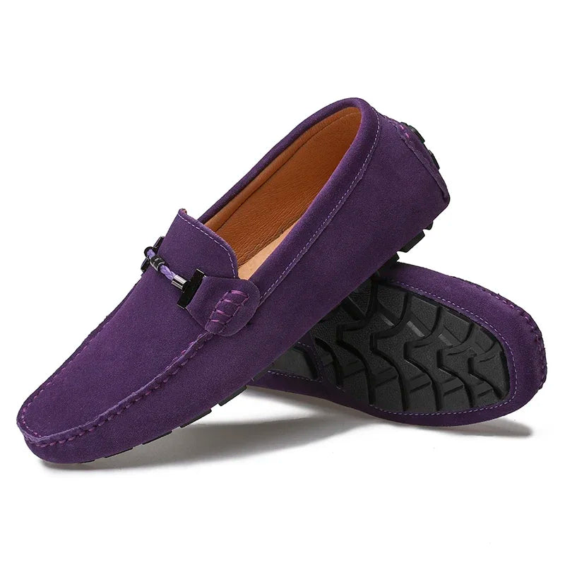 New Men Casual Shoes Fashion Suede Soft Men Loafers Leisure Moccasins Slip on Men's Driving Shoes Lazy Shoe Handmade Flats Comfy