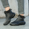 Winter Warm Men's Waterproof Shoes, Women's Short Rain Boots, Fleece-Lined Couple's Rain Boots