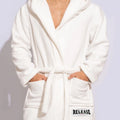 Men's Bathrobe Short Style Thick Comfortable Soft Plush Fleece Solid Color Pajama Casual Home Warm Bath Robes