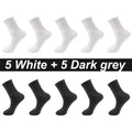 10Pairs/Lot Men Combed Cotton Socks Black Casual Business | SAMAG
