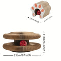 Foldable Cat Scratcher with Bell & Catnip - Multi-Level Cardboard Toy for Kittens, Durable Claw Sharpener
