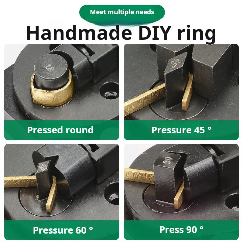 Metal Ring Bending Machine for Jewelry Making Gold Silver Copper Round Forming Rolling Press Tool Kit for DIY Crafts