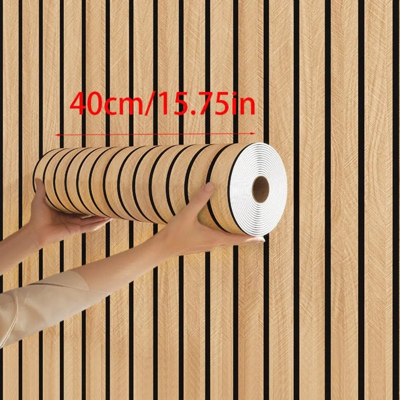 Waterproof Wall Stickers Moisture-proof 40cm Width Foam Wall Stickers Thick Foam 3/5/10m Length Self-adhesive Wallpaper Ceiling