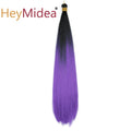 22-28Inch Straight Pony Hair Bundles Crochet Braids Hair Silky Colorful Synthetic Braiding Hair Ombre Synthetic Hair For Women