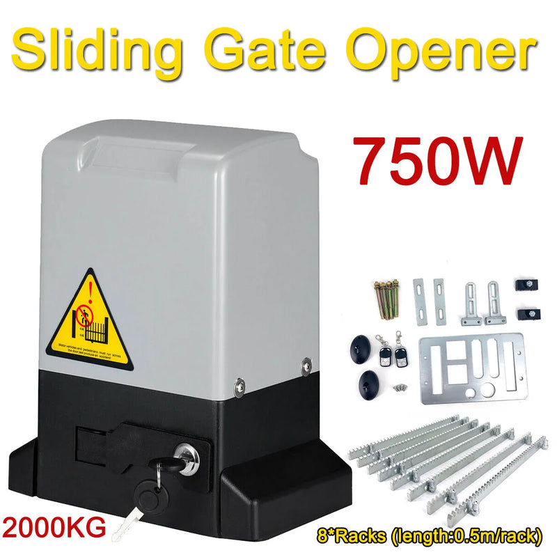 550W/370W/750W Electric Sliding Gate Opener AC Motor Gate Automatic Door Operators Heavy Duty Garage Door Opener Kit 2000KG