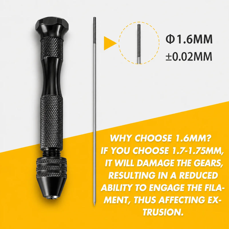 3D Printer Nozzle Cleaning Kit with Storage Case, 0.4mm Cleaning Needles Copper Wire Brush Soft Handle Tool for 1.75mm Nozzles