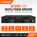 GOOERMI M300 2CH Digital Power Amplifier 1200W Rack PA Amp 1U Stereo Audio Amplifier for KTV DJ Stage Bar Sound System