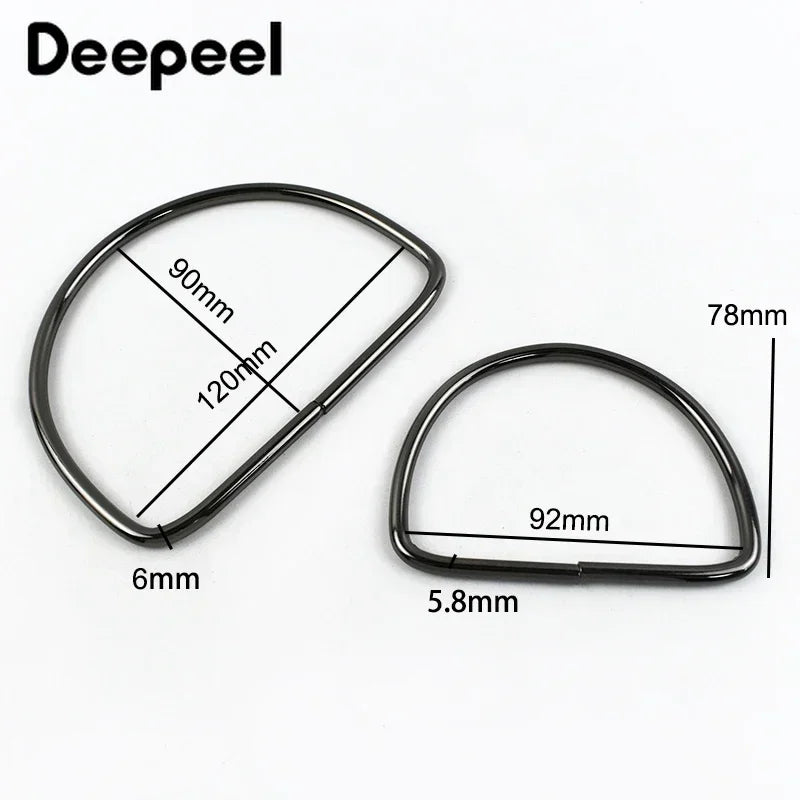 1-10Pcs D Ring Shape Metal Handles Replacement DIY Handbags Bags Purse for Making Women Bag Belt Hardware Accessories