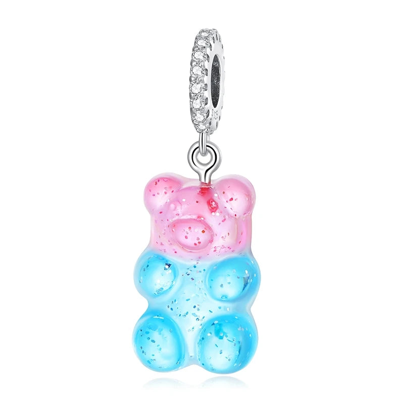 WOSTU 925 Sterling Silver Animal Cat Charm Pendant Heart Family Ladybug Bee Beads Fit Original Bracelet DIY Jewelry For Women
