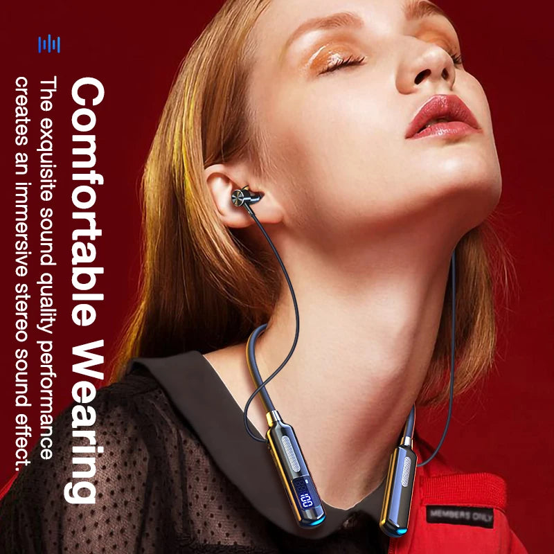 EARDECO 120 Hours Playback Wireless Headphones with Microphone Bluetooth Earphone Headphone Bass Phone Neckband Earphones Stereo
