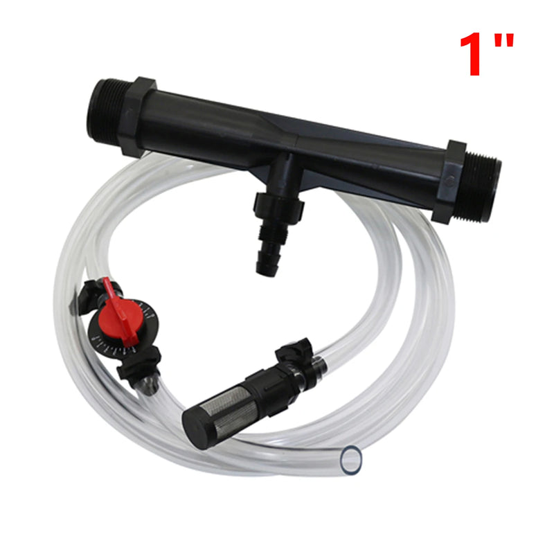 Automatic Fertilizer Kit 1/2'' 3/4" 1"Male Thread Venturi Fertilizer Injector With Flow Control Switch  Filter Hose Pipe Clamp