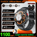 NEW 1100mAh Battery Sports Smart Watch Compass IP68 Waterproof Outdoor Flashlight Voice Assistant Heart Rate BT Call Smart Watch
