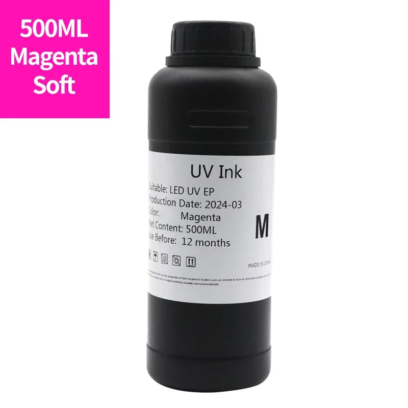 DAT 500ML UV Ink LED Ink Compatible For Epson i3200 i1600 XP600 L800 L805 L1800 TX800 1390 DX5 DX7 printhead UV Flatbed UV Ink