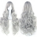 Soowee Curly Long Synthetic Hair Green Wig Hairpiece Pink Black Party Hair Cosplay Wigs for Women