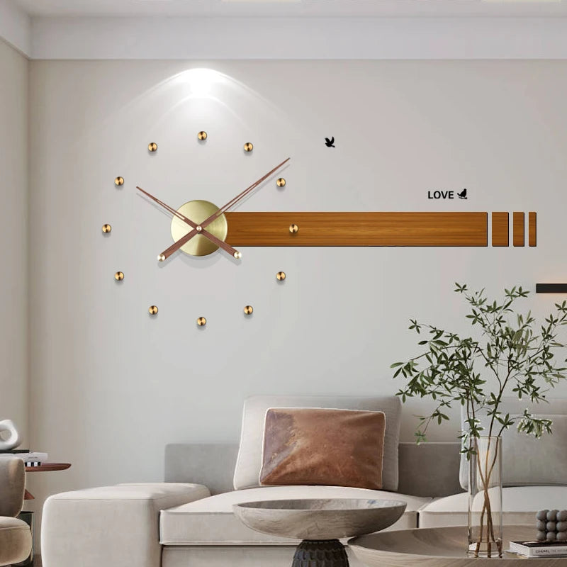 Spain Large Wall Clock Modern Design Metal Luxury Wall Watches Clocks DIY Home Decor Silent Living Room Orologi Da Parete Gift