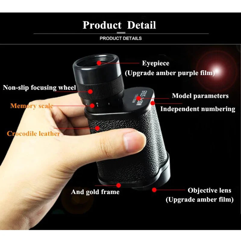 8X30/10X40/12X45 Military Monocular HD High Quality Portable Telescope Long Range Professional Telescope For Outdoor Camping