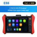 WANGLU 8 inch Monitor POE++ 90W SFP 4K H.265 IP 8MP AHD/TVI/CVI CCTV Camera Testing Tool HDMI VGA input Cable Tester E88/E89/E90