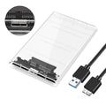 Transparent HDD Case HDD Enclosure 2.5 Inch SSD SATA To USB2.0 Type-C Adapter Portable External Hard Drive Box Tool-Free