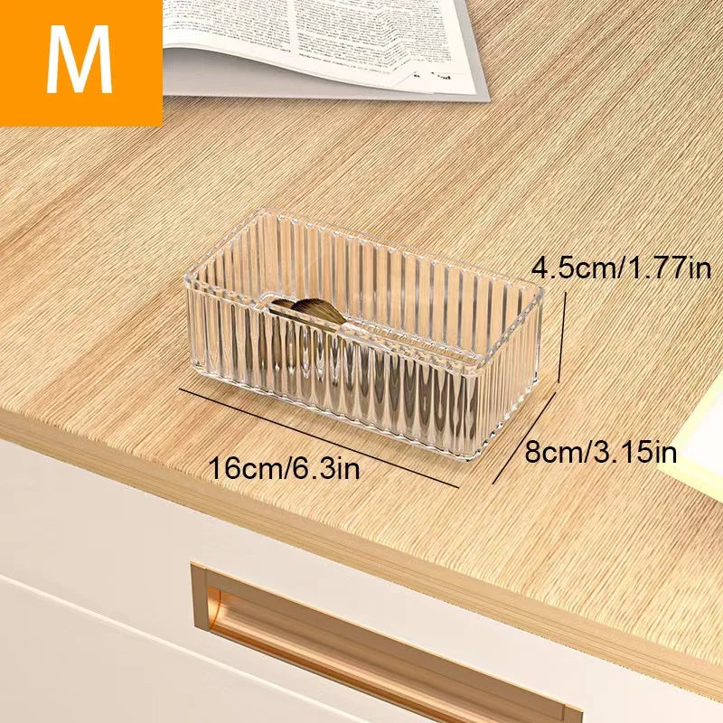 Drawer Transparent Visual Jewelry Accessories Storage Box Plastic Household Items Cosmetics Organizing Box