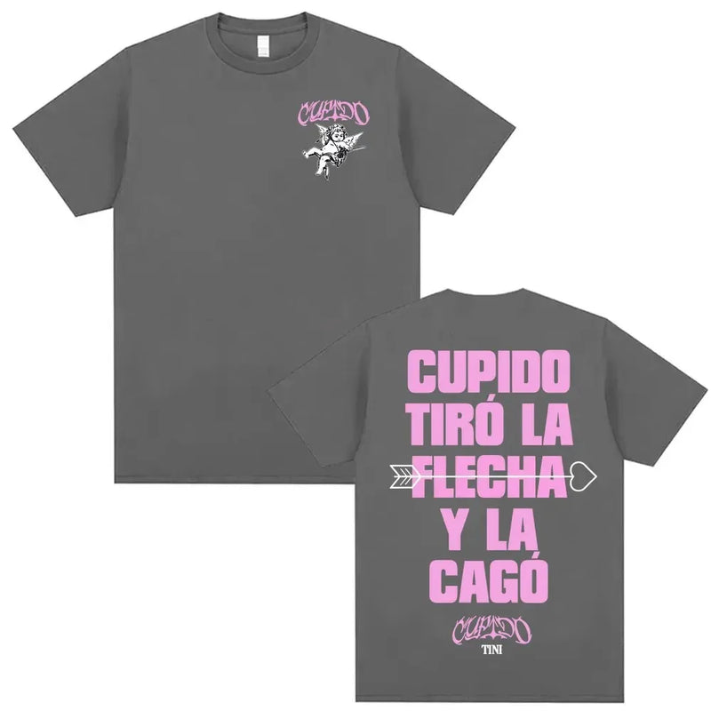 Tini Stoessel Cupido Tiro La Flecha Y La Cago T Shirt High-end Luxury Y2k Short Sleeves Classic Oversized Hot Product Unisex Tee