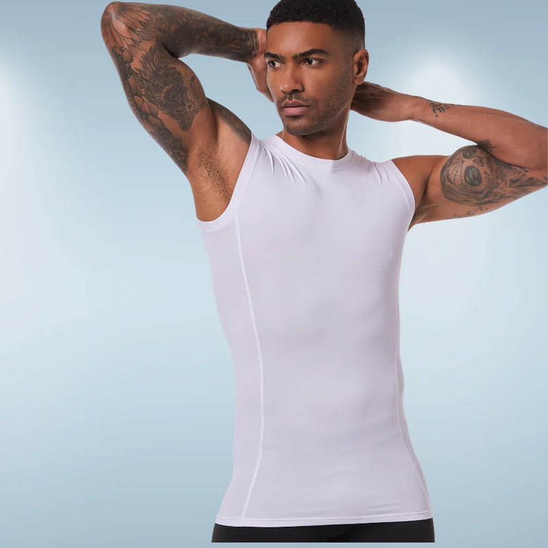 Men's Sleeveless Compression Vest Tight Fit Quick Dry Breathable Moisture Wicking Summer Gym Fitness Sports Tank Top