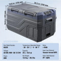 【Premium】Succebuy Car Refrigerator Dual Zone Port le Freezer Car Refrigerator Fridge Adjust le Range 12/24V DC and A Compressor