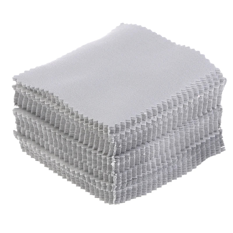 10pcs/100pcs Polish Polishing Cloth Cleaning Soft Clean Wipe Wiping For Silver Gold Jewelry Tool - Visuel 10 | SAMAG