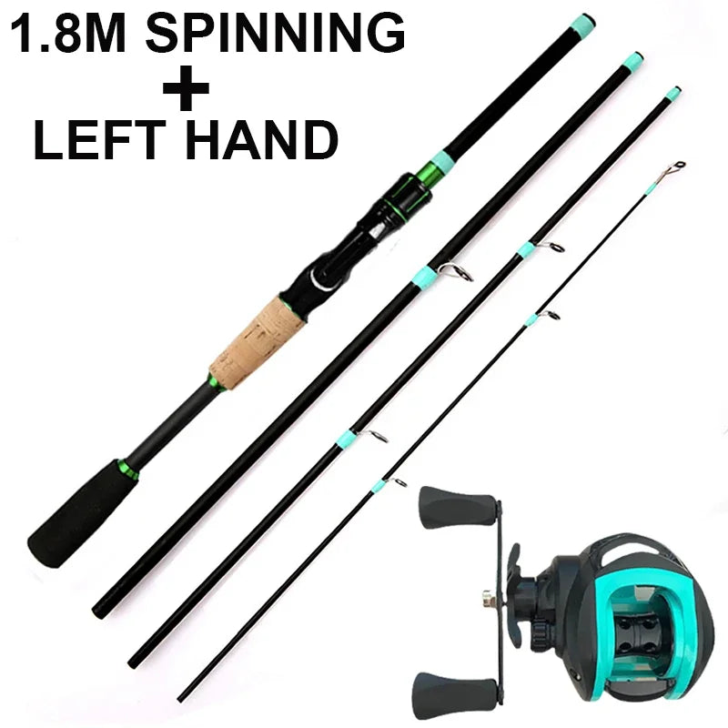 Lure Fishing Rod Combo 1.8/2.1m Carbon Spin/Cast Travel - View 9 | SAMAG