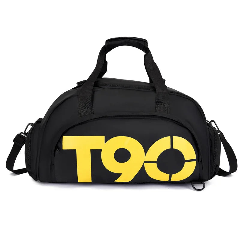 New T90 Travel Duffle Gym Backpack Women Fitness Boston Luggage Handbag Sports Shoe Shoulder Weekend Big Tote Train Bag Man