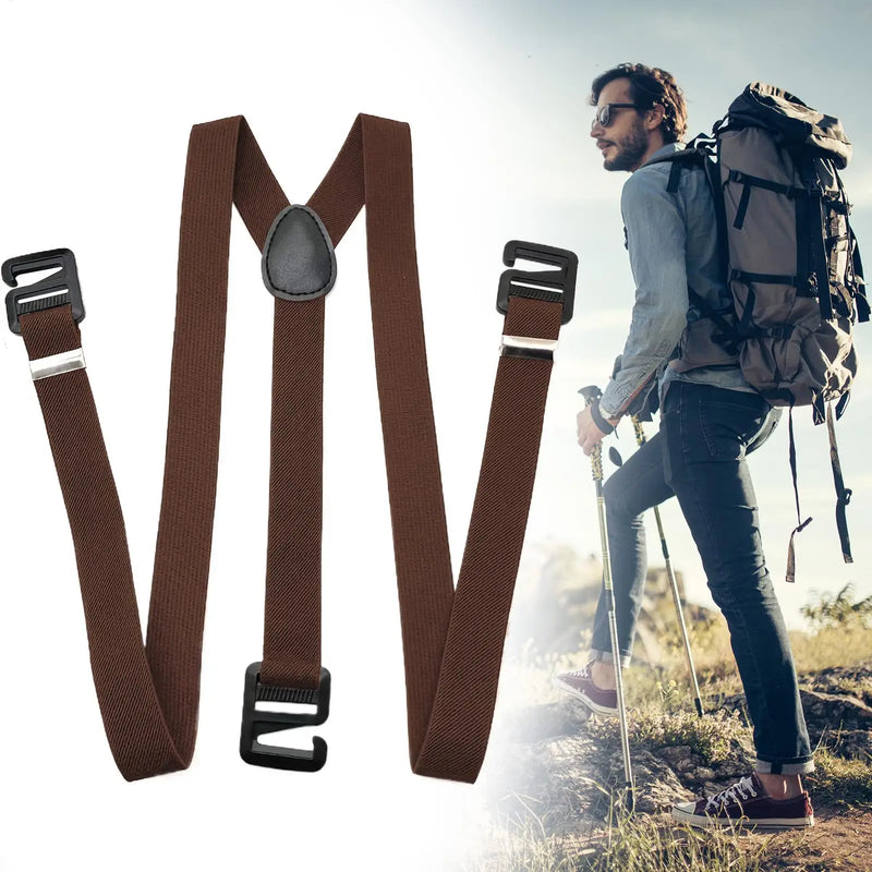 Mens Suspenders Clip for Heavy Duty Adjustable Y - Back Invisible Belt for Outdoor Beach Mountaineering - Visuel 6 | SAMAG