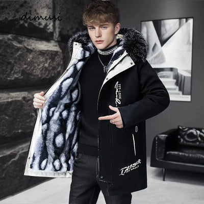 Winter Men's Long Down Jacket Fashion Male Thermal Parkas | SAMAG