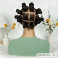 Full Lace Handmade Bantu Braided Wigs Synthetic Lace Frontal Short Cute Bantu Braided Lace Wig With Baby Hair for Black Women