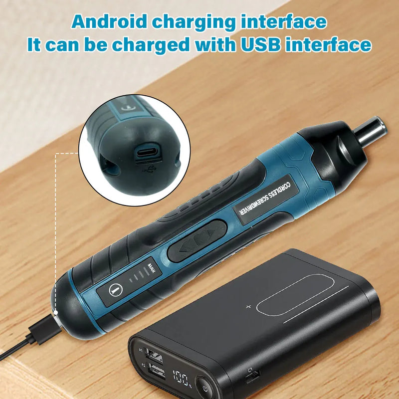 1300MAH Rechargeable Cordless Electric Screwdriver Set 3.6V Power Drill 4 Torque Screw Driver Household - View 2 | SAMAG
