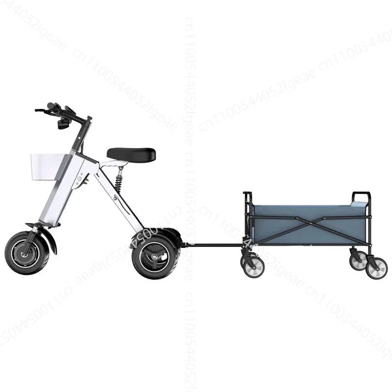 48V light foldable two-person electric scooter, portable small lightweight mini three-wheeled electric scooter