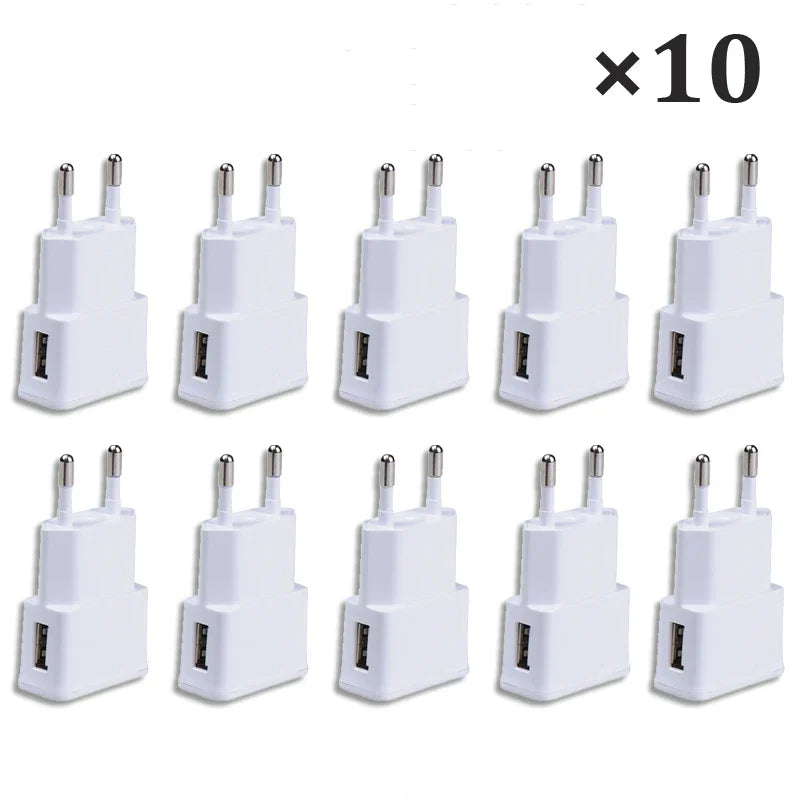 10Pcs/lot Travel Wall Charger 5V 2A Universal Phone Adapter For Samsung A10 A31 A41 A51 A71 A5 A7 2017 J3 J5 J7 2016 USB Charger