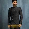 Matching Design Men's Suit 2pcs African/Indian Safiri Attire Customized Set with Gold Button for Wedding Party Formal Events