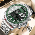POEDAGAR Top LED Man Clock Waterproof Electronic Luxury Men's Watches Dual Time Display Digital Stainless Steel Men Quartz Watch