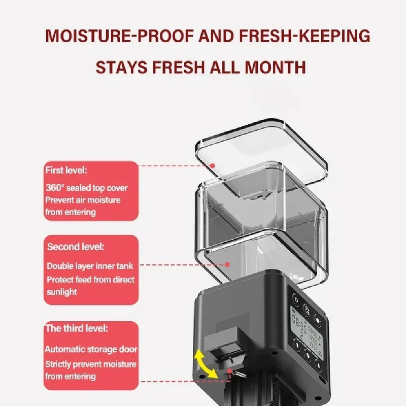 Automatic Fish Feeder LED LCD Screen 120ml/320ml Large | SAMAG