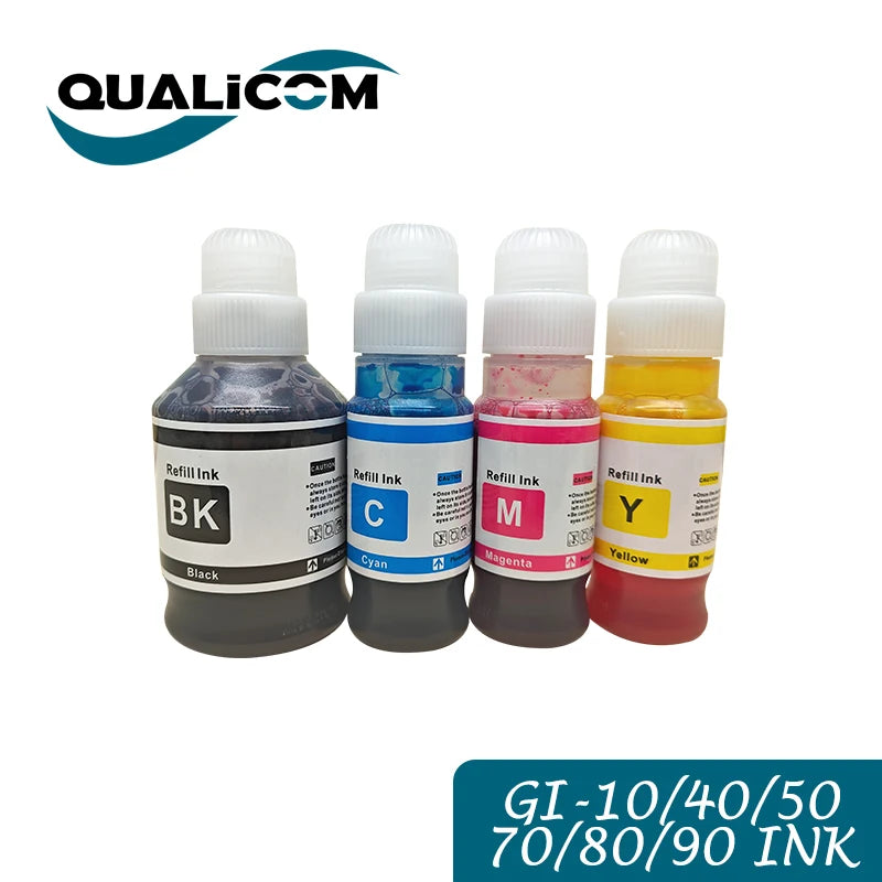 4-Pack GI-50 GI-51 Ink Compatible with Canon GI51 GI50 Ink Bottles for PIXMA G5050 G6050 G7050 GM2050 GM4050 G2570 G1520 G1560