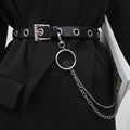 Women Punk Style Black Metal Chain Belt Fashion Decorative Waist Chain Versatile Belt For Dress Suit Fashion Accessories