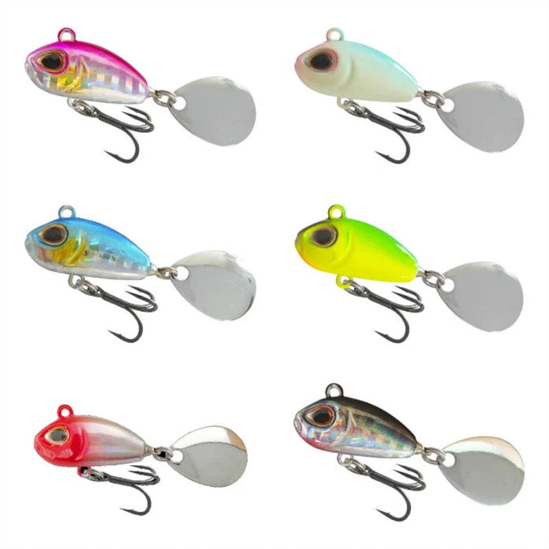 Mini VIB Fishing Lure With Rotating Spinning Metal Blade | SAMAG