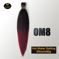 Kanekalon 26inch Hot Water Set Pre Stretched Jumbo Braiding Hair Box Twist Braids Synthetic Hair Extensions For Women Soft Yaki