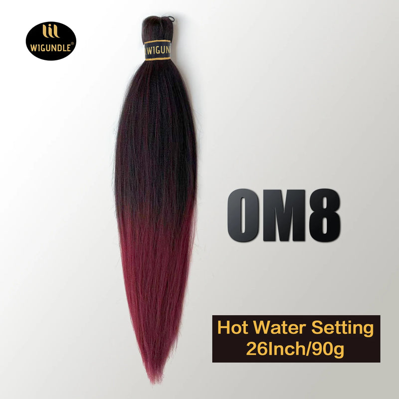Kanekalon 26inch Hot Water Set Pre Stretched Jumbo Braiding Hair Box Twist Braids Synthetic Hair Extensions For Women Soft Yaki