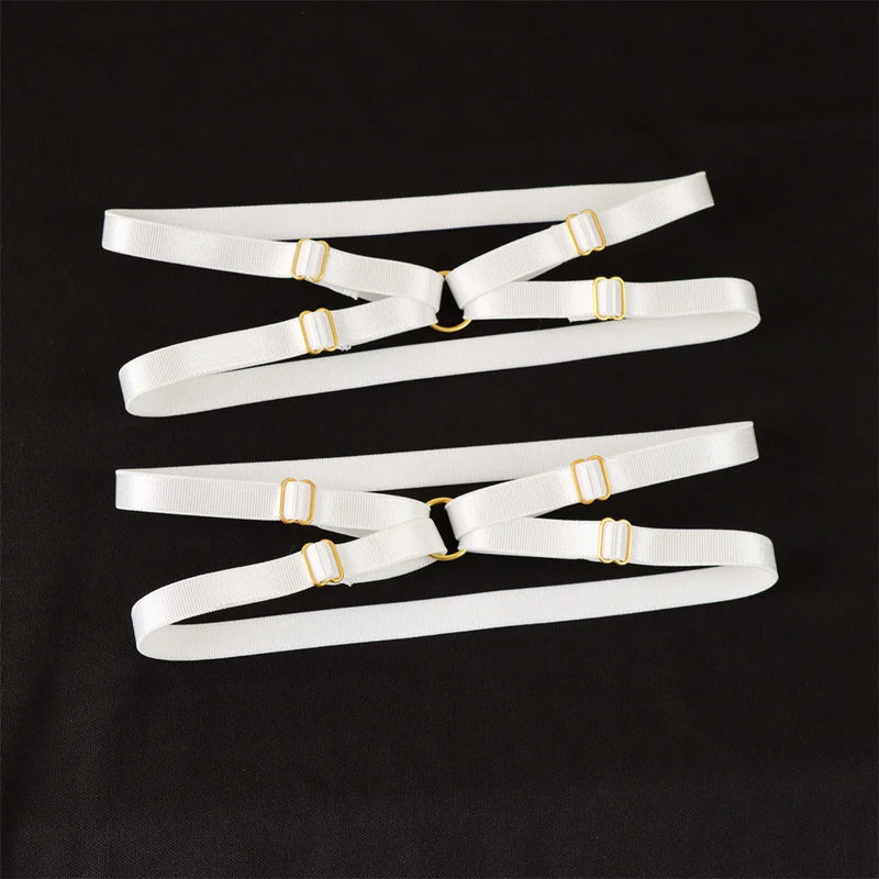 2 PCS Women's Sexy Lingerie With Elastic Garter Straps Lingerie Accessories Role-playing Sexy Leg Rings White garter  Strap