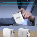 65W GaN Wall Charger with Retractable USB-C Cable, Dual-Port PD 3.0 & QC 4+ / 4.0 Fast Charging for iPhone, Galaxy, Pixel, iPad, Tablets, Nintendo Switch, AirPods