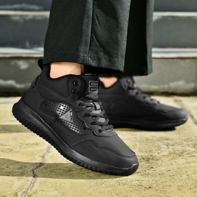 Chef shoes four seasons soft sole non-slip waterproof oil-proof kitchen work shoes men's plus size fashion casual light sneakers