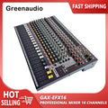 GAX-EFX16 Professional Audio mixer Console 16 channels with MP3 Player +48V Phantom Power USB BT Reverb for stage